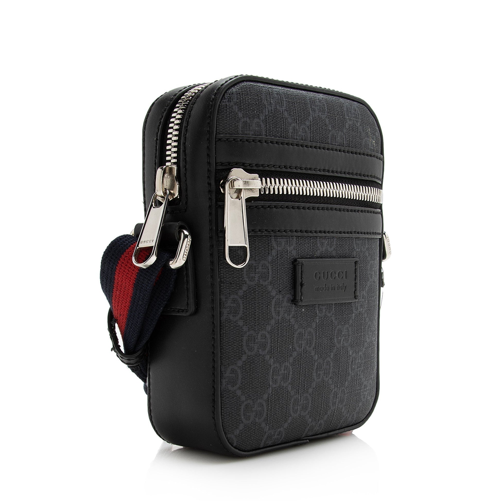 Gucci GG Supreme Leather Canvas Shoulder Bag Style 10