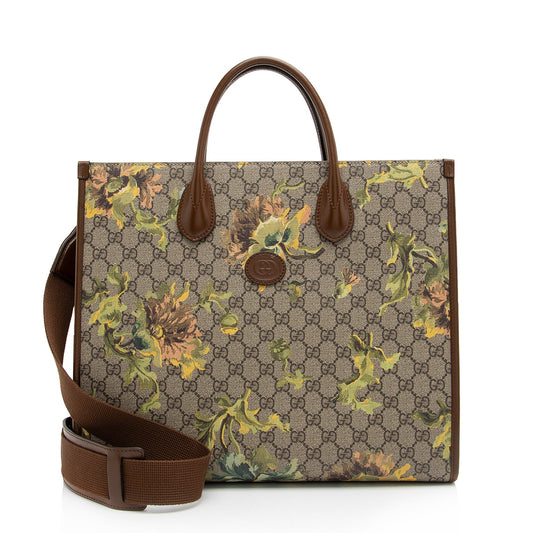 Gucci GG Supreme Carnation Medium Tote (SHF-23089)