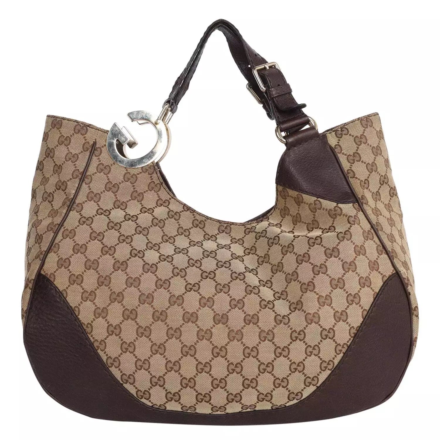 GUCCI GG SUPREME LARGE CHARLOTTE HOBO BAG