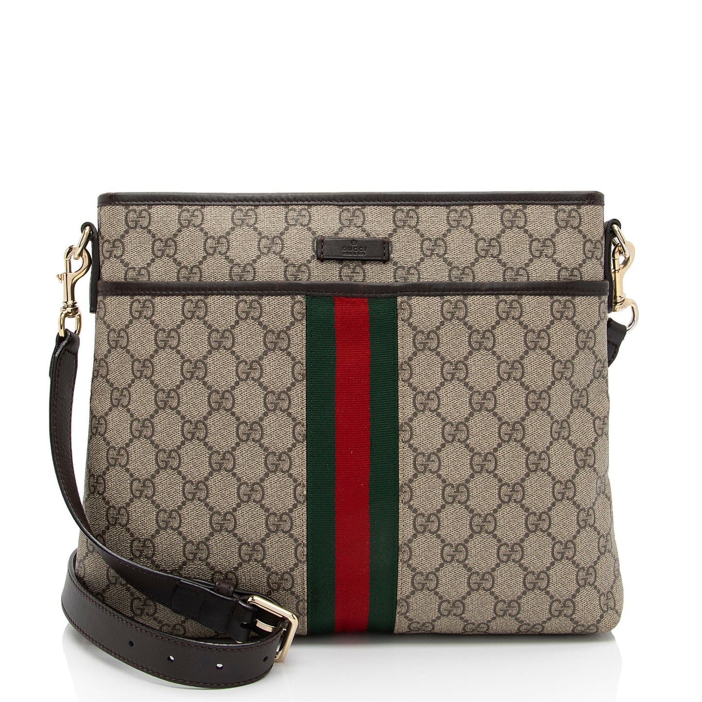 Gucci Nylon Leather Canvas Shoulder Bag