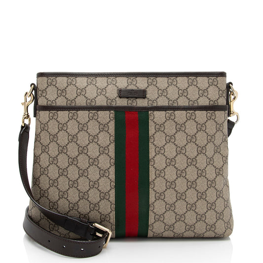 Gucci Nylon Leather Canvas Shoulder Bag