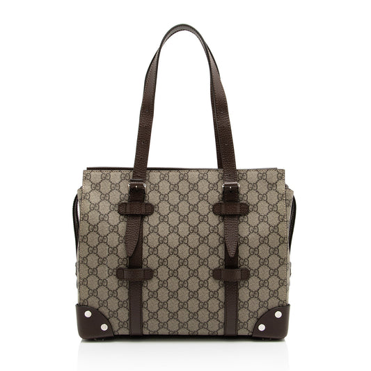 Gucci GG Supreme Buckle Small Tote (SHF-2EWGYl)