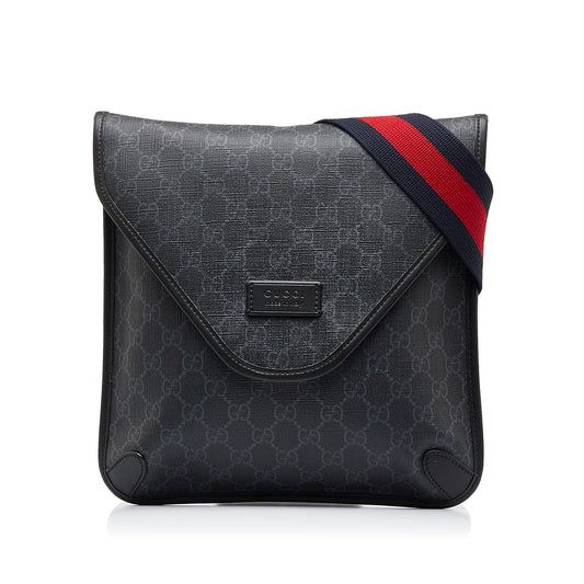 Gucci GG Supreme Envelope Web Crossbody Bag (SHG-)