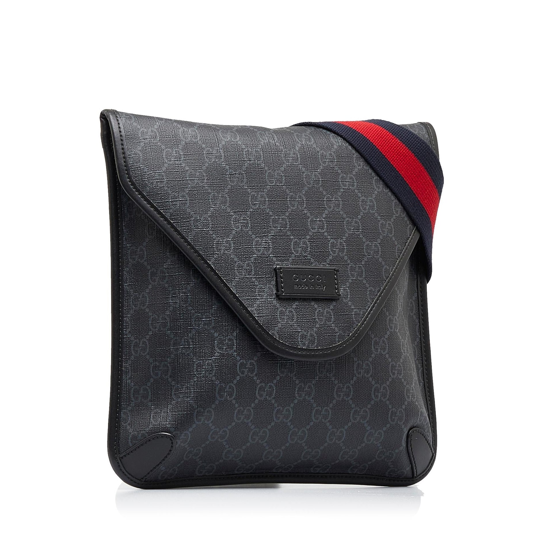 Gucci GG Supreme Envelope Web Crossbody Bag (SHG-)