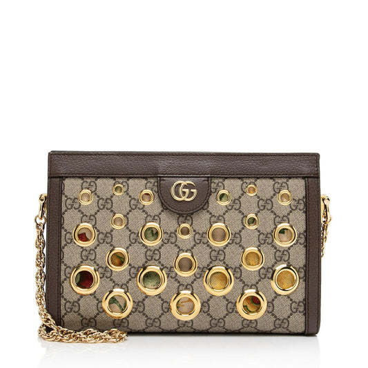 Gucci GG Supreme Eyelet Ophidia Small Chain Shoulder Bag (SHF-20pOYc)