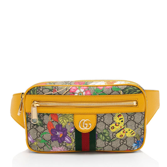 Gucci GG Supreme Flora Ophidia Belt Bag (SHF-LJmwHH)