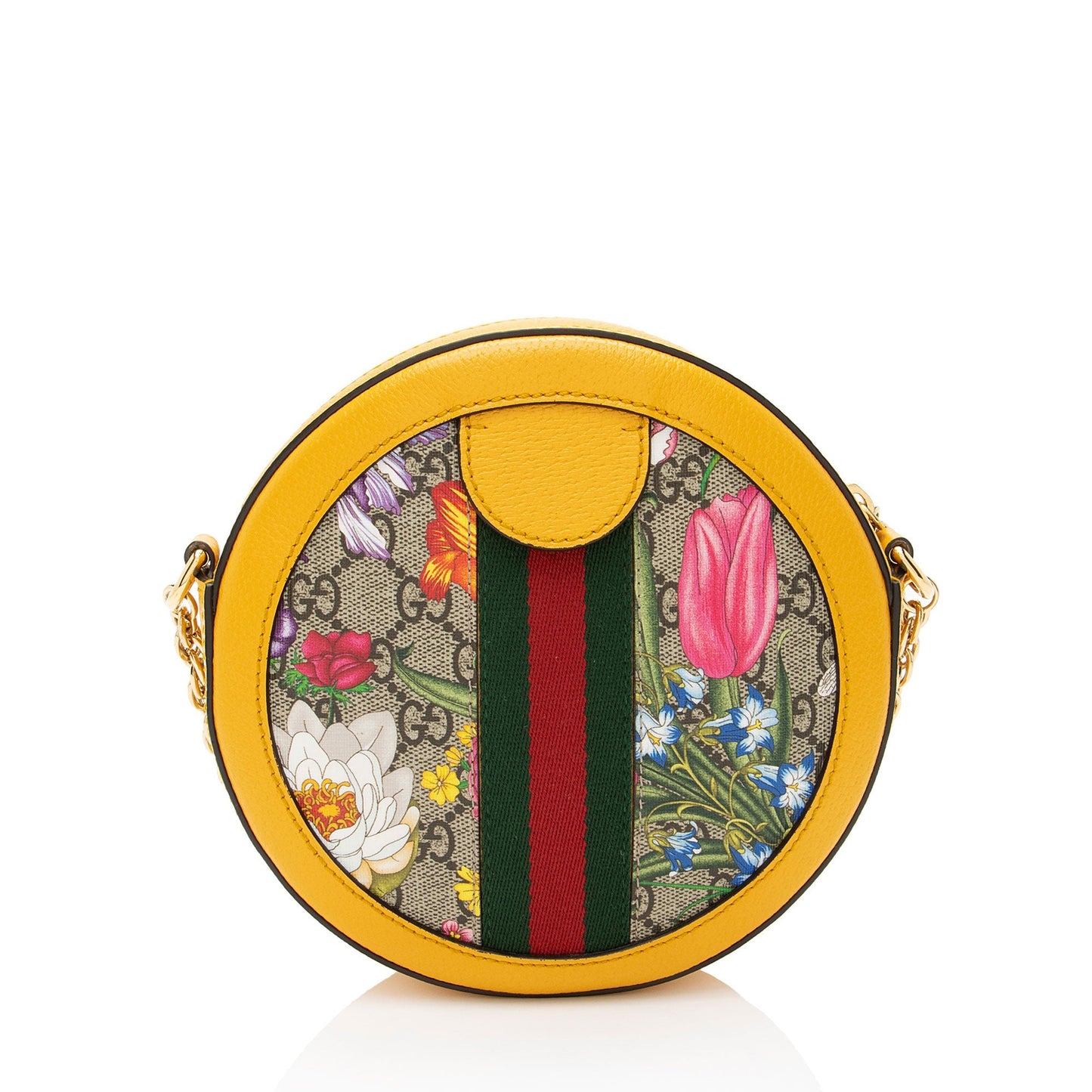 Gucci GG Supreme Flora Ophidia Round Mini Shoulder Bag