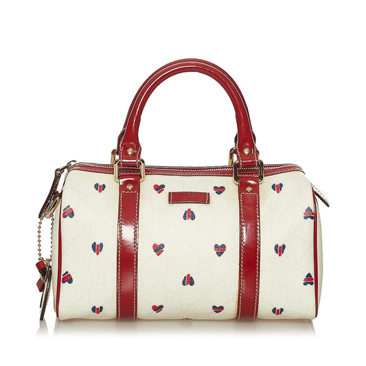 Gucci GG Supreme Leather Canvas Boston Bag