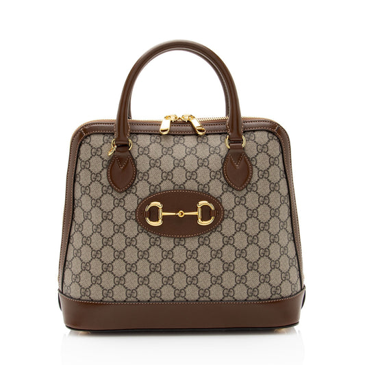 Gucci Leather Canvas Shoulder Bag