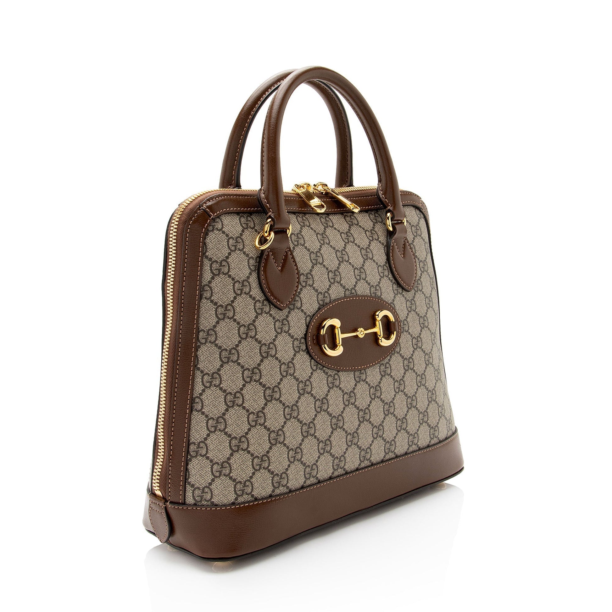 Gucci Leather Canvas Shoulder Bag