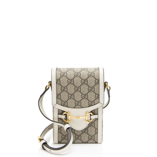 Gucci GG Supreme Horsebit 1955 Vertical Mini Shoulder Bag