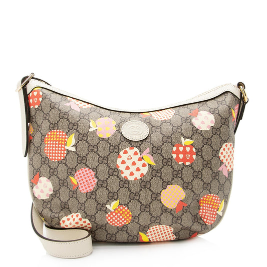 Gucci GG Supreme Les Pommes Half Moon Hobo (SHF-23192)