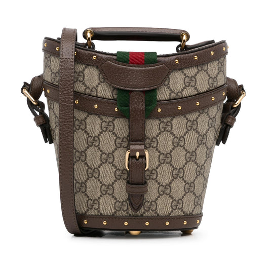 Gucci GG Supreme Mini Hat Case Satchel (SHG-3ngRUE)