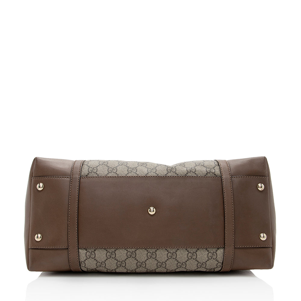 Gucci GG Supreme Leather Canvas Satchel Style 3