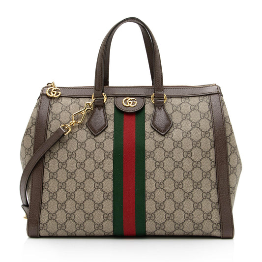 Gucci GG Supreme Ophidia Medium Top Handle Tote (SHF-EN4BhR)