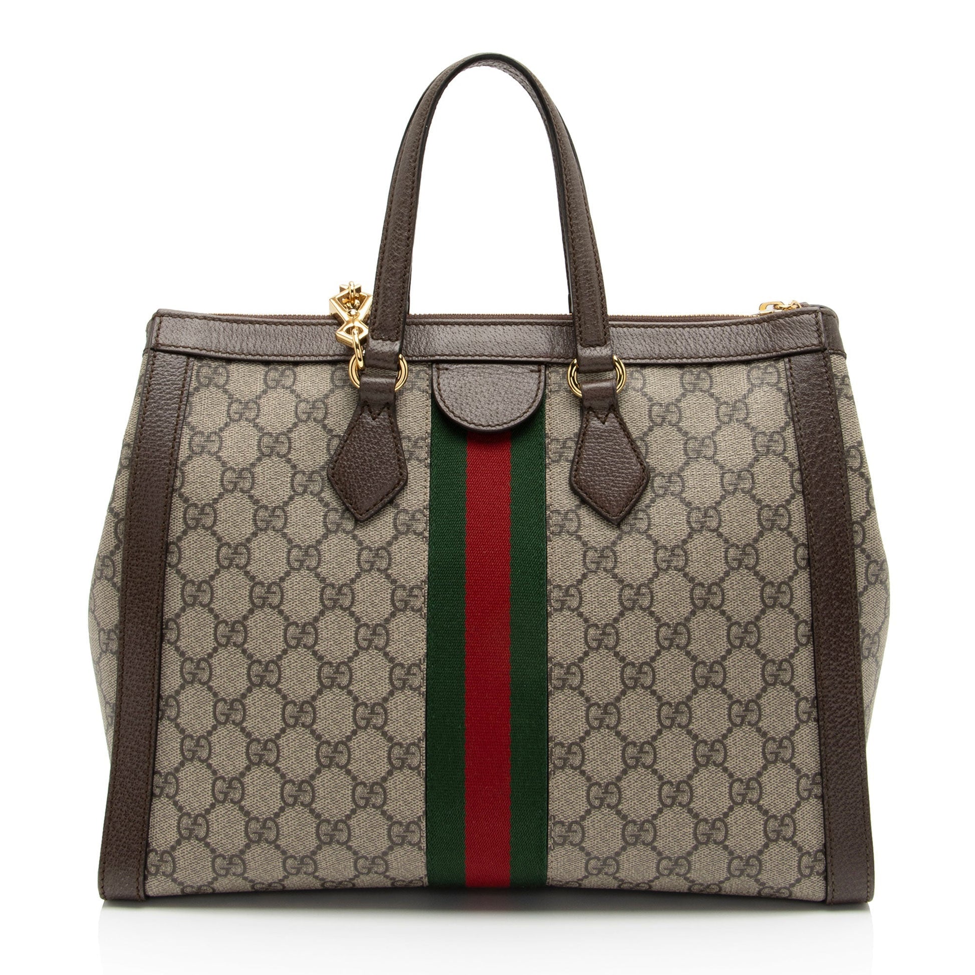 Gucci GG Supreme Ophidia Medium Top Handle Tote (SHF-kdh0RN)