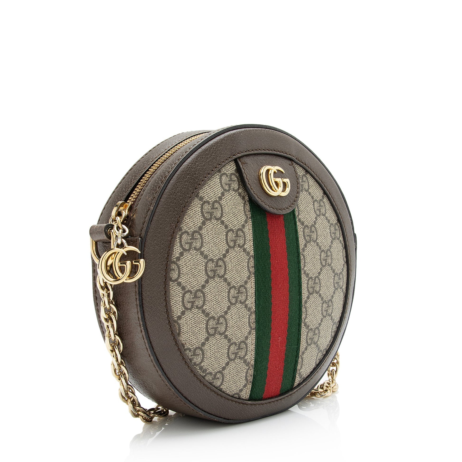 Gucci GG Supreme Ophidia Round Mini Shoulder Bag (SHF-23729)