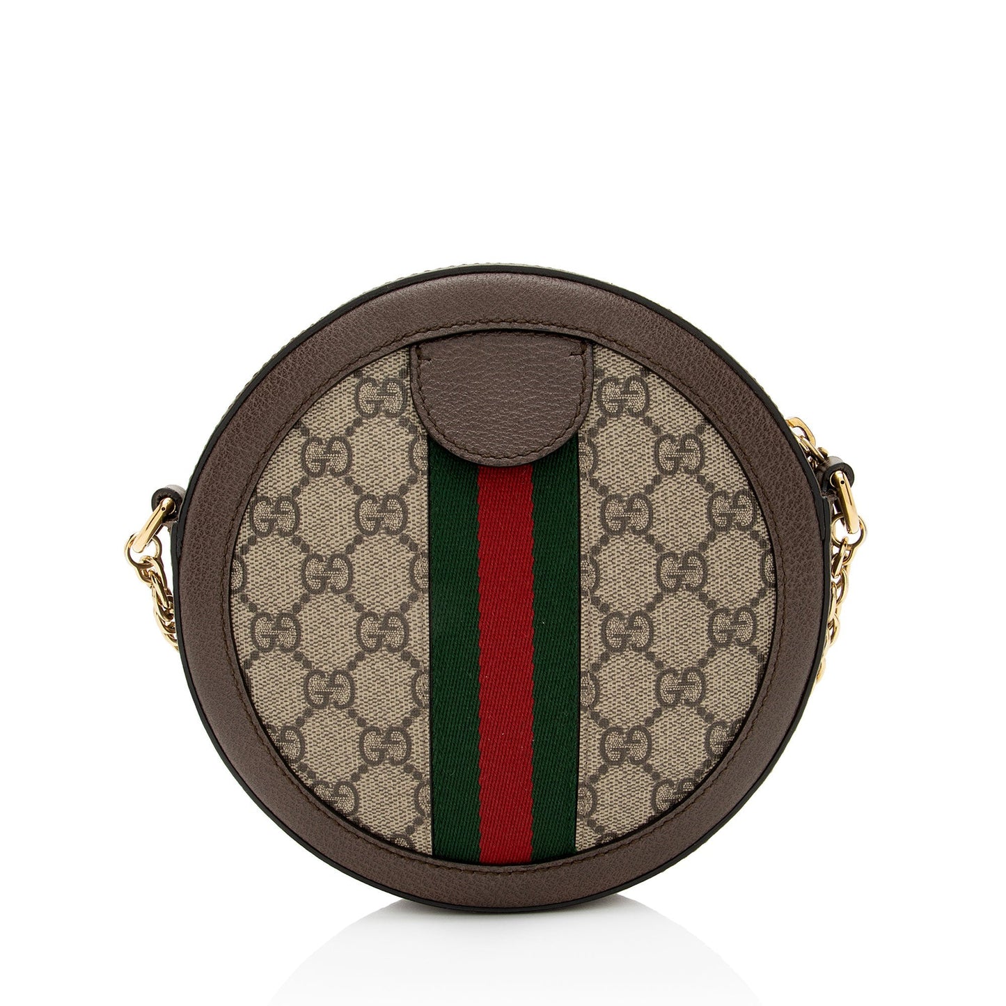 Gucci GG Supreme Ophidia Round Mini Shoulder Bag (SHF-8LEeSa)
