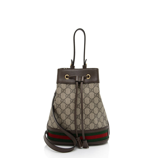 Gucci GG Supreme Ophidia Small Bucket Bag (SHF-tCaBgb)