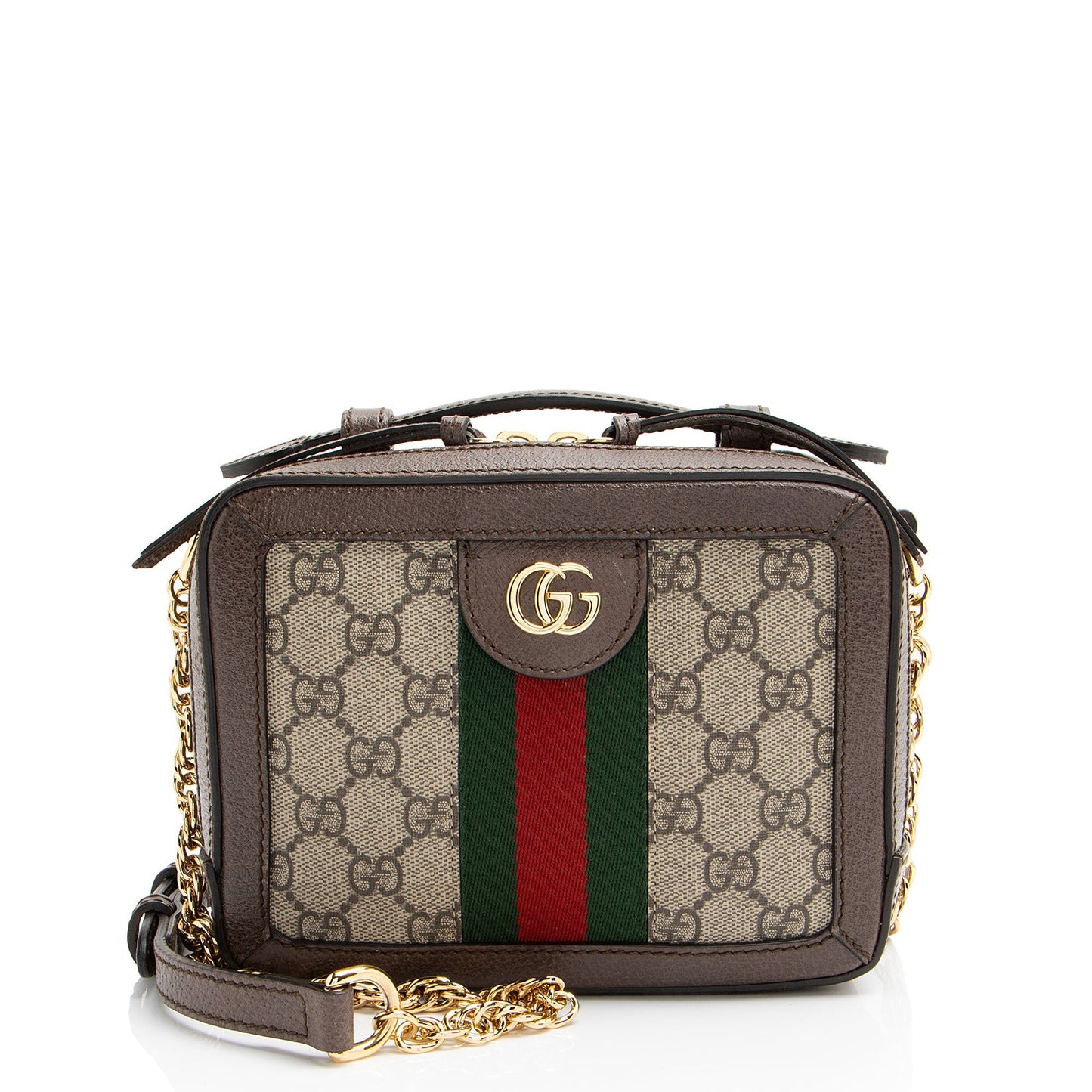 Gucci GG Supreme Ophidia Top Handle Mini Chain Shoulder Bag