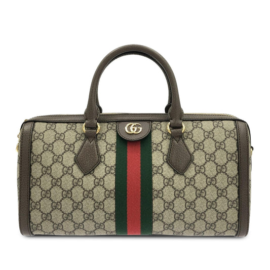 Gucci GG Supreme Ophidia Web Satchel (SHG-uMbpzY)