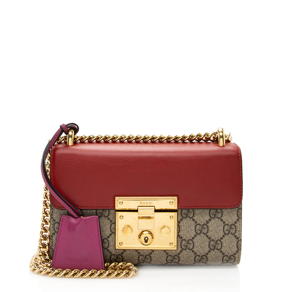 Gucci GG Supreme Padlock Small Shoulder Bag (SHF-19759)
