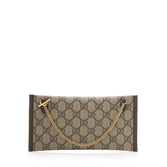Gucci GG Supreme Leather Canvas Clutch Style 2