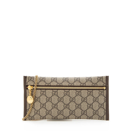 Gucci GG Supreme Leather Canvas Clutch Style 2
