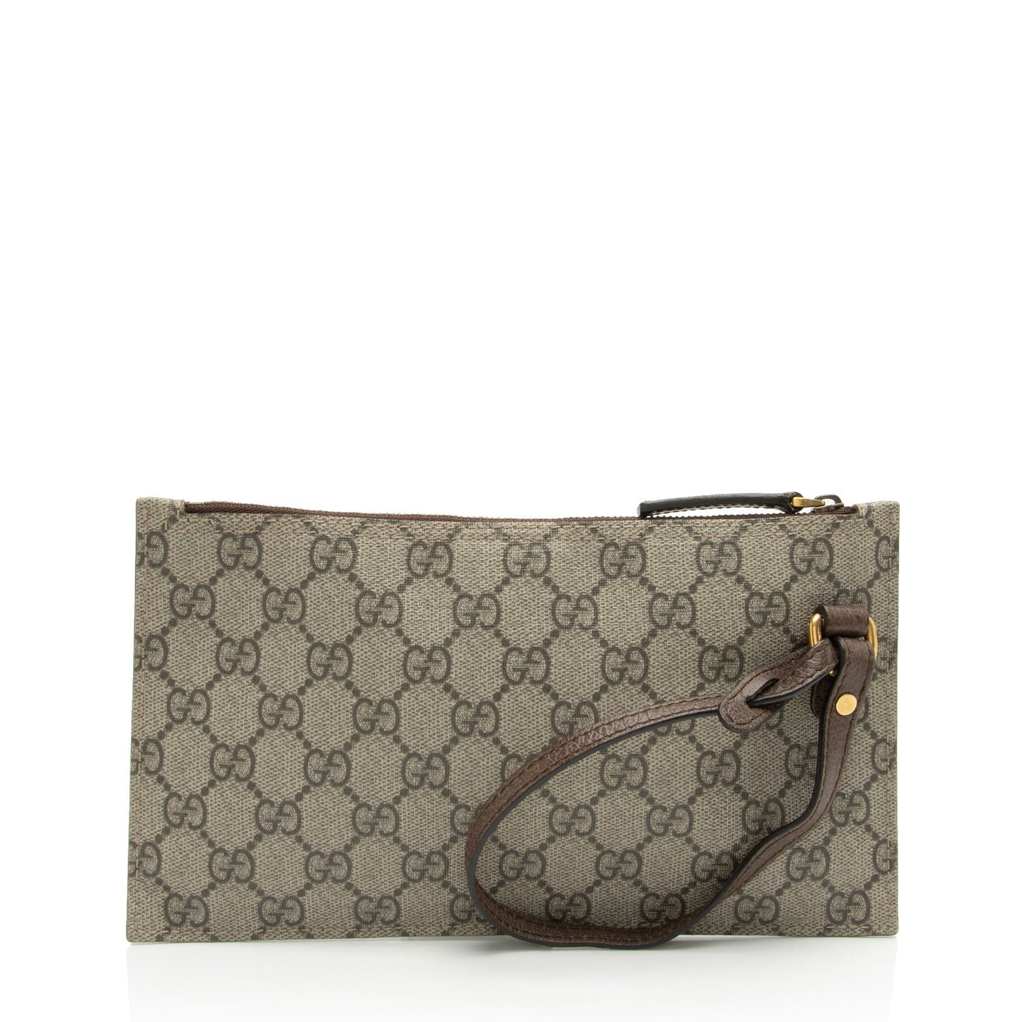 Gucci Pochette Leather Canvas Clutch