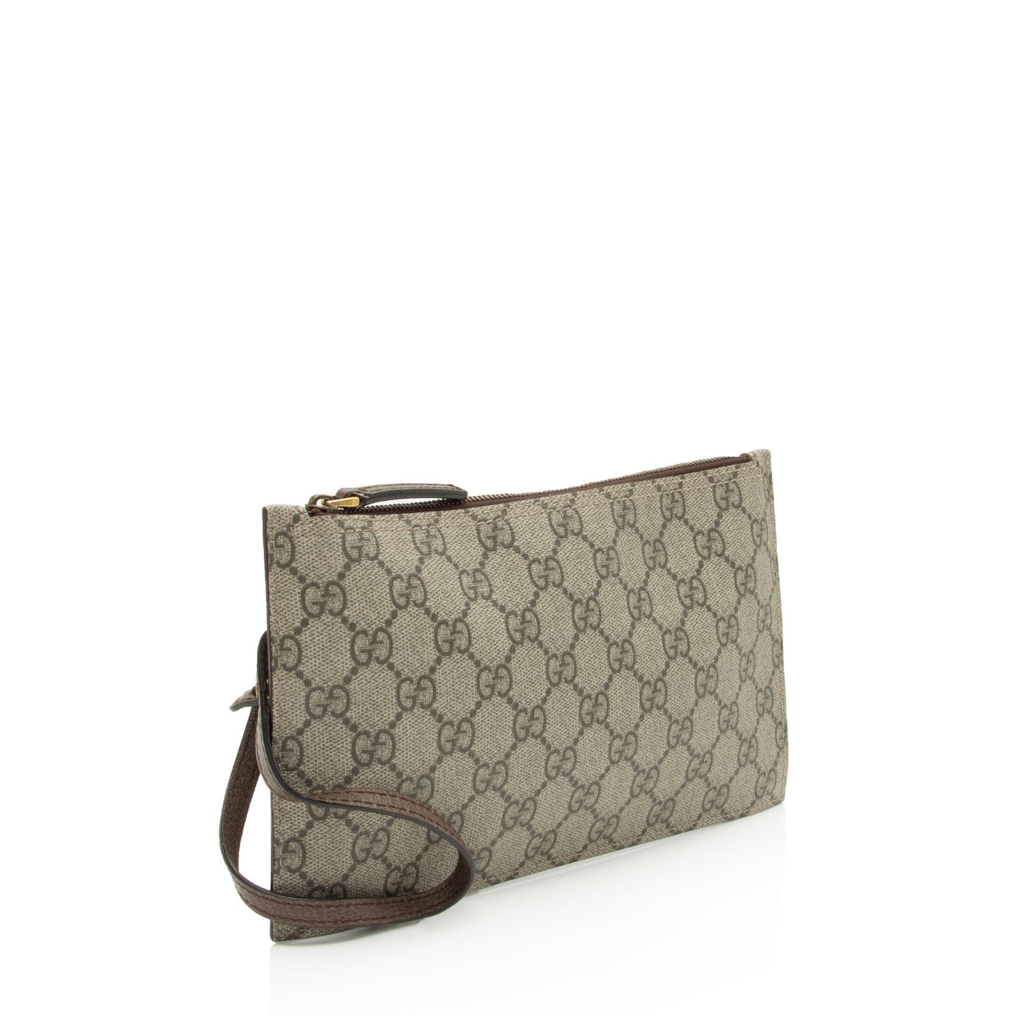 Gucci Pochette Leather Canvas Clutch