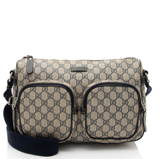 Gucci Leather Canvas Shoulder Bag