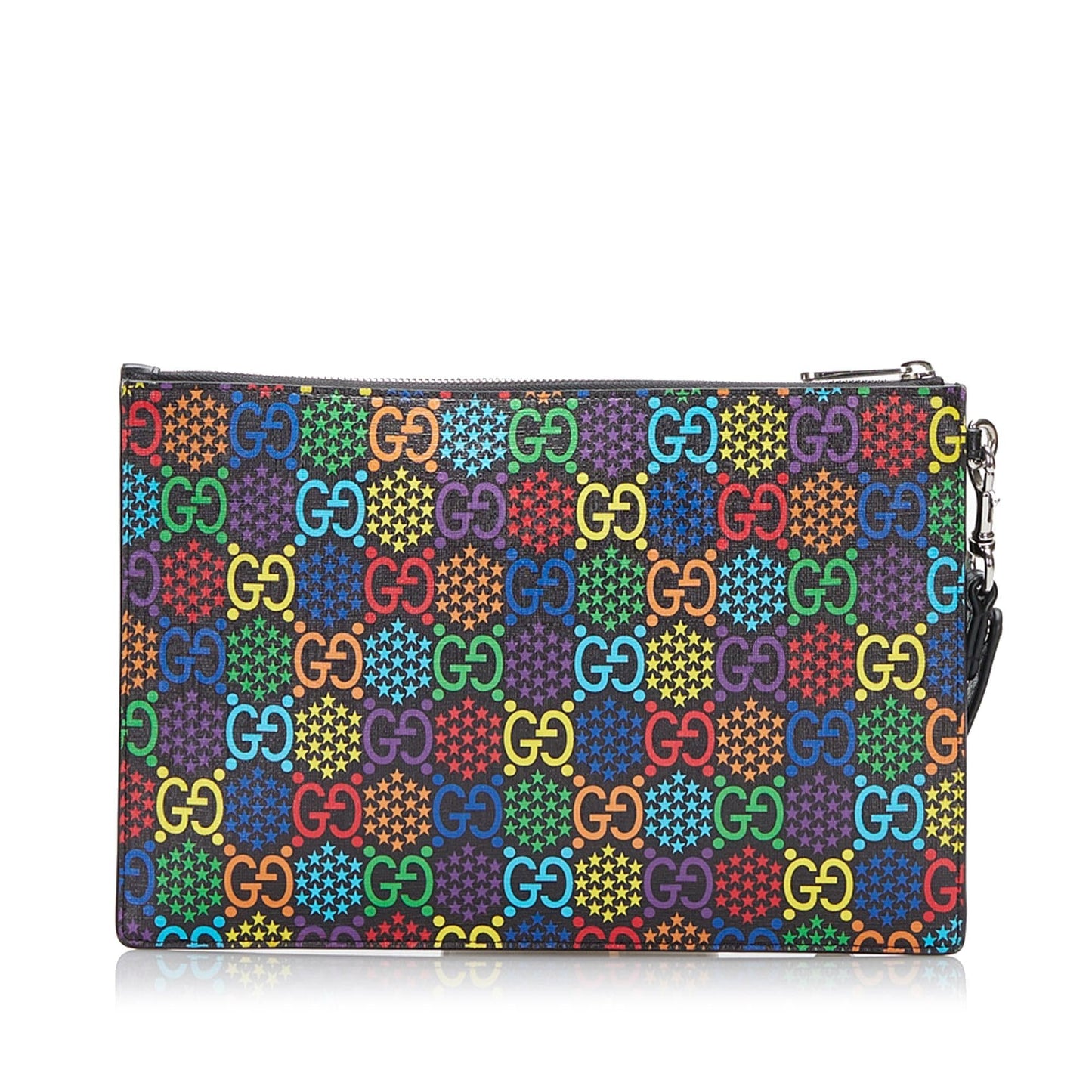 Gucci GG Supreme Psychedelic Zip Clutch (SHG-36980)