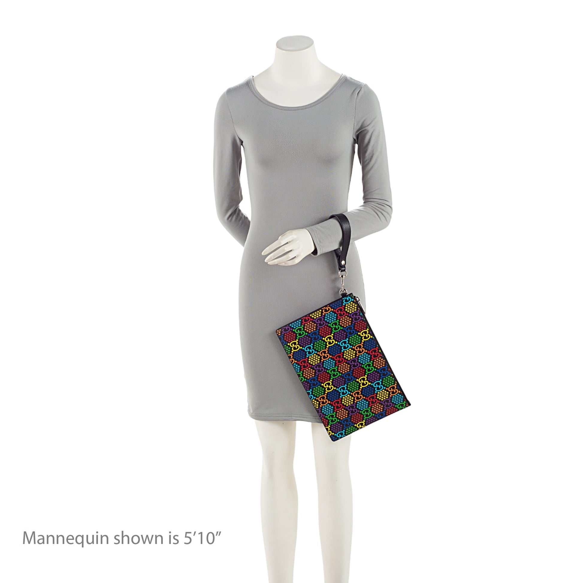Gucci Pochette Leather Canvas Clutch