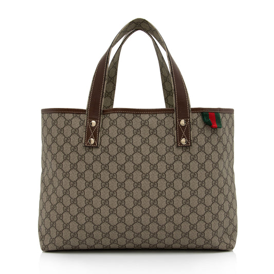 Gucci GG Supreme Signature Web Loop Medium Tote (SHF-)