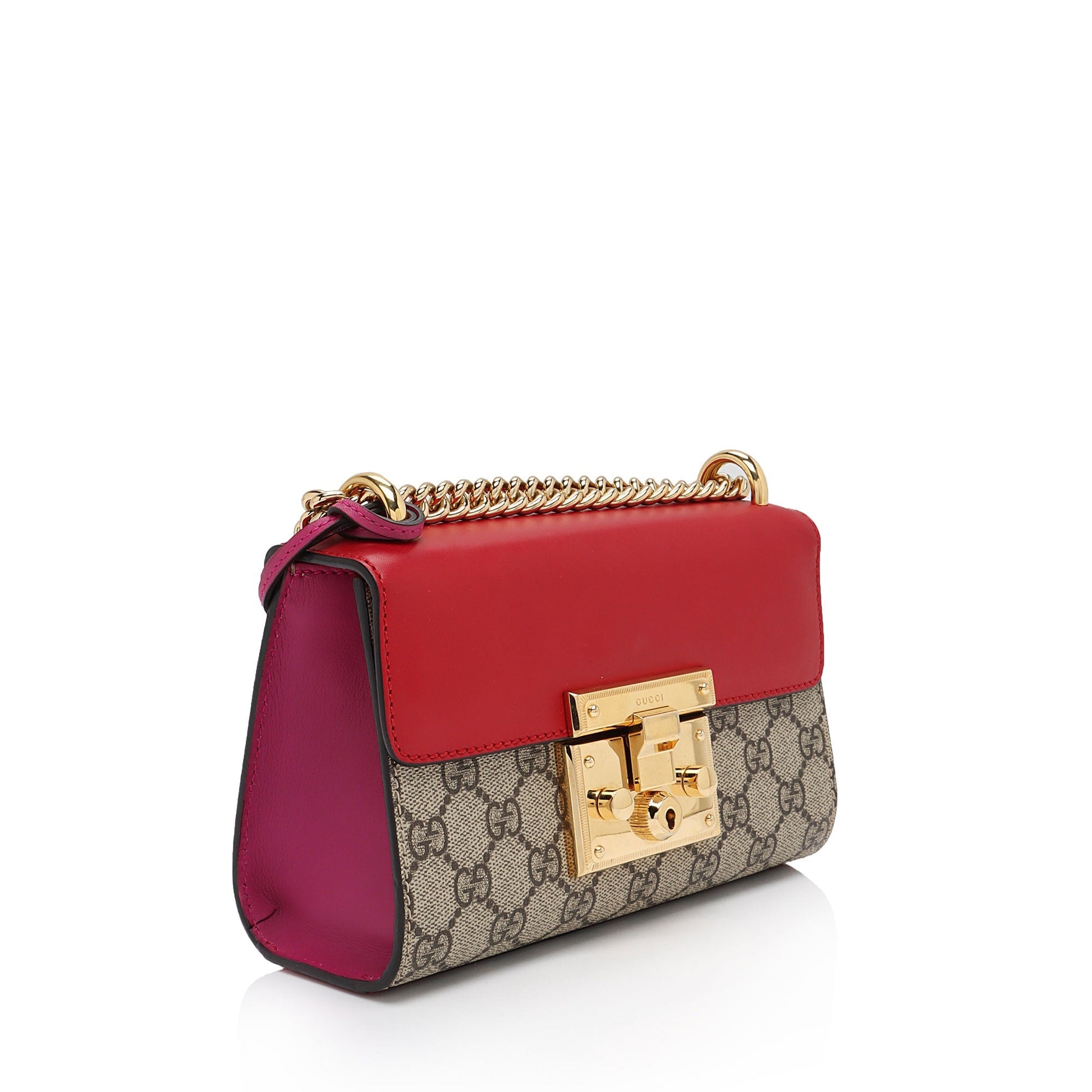 Gucci GG Supreme Small Padlock Shoulder Bag (SHF-)