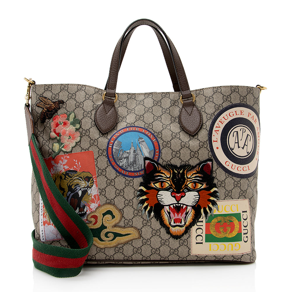 Gucci GG Supreme Soft Courrier Tote - FINAL SALE (SHF-21978)