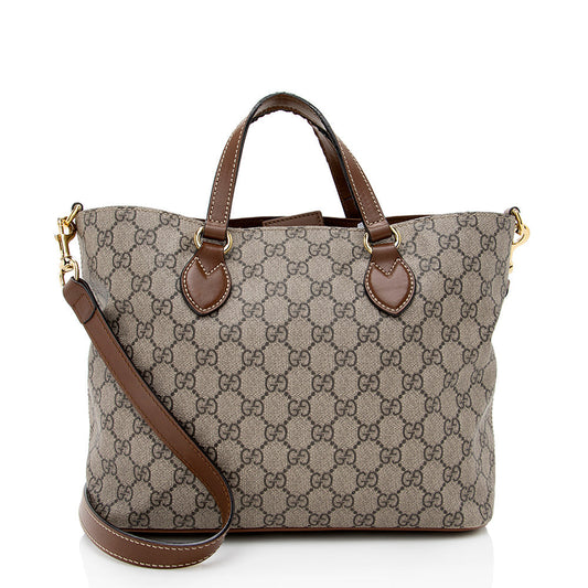 Gucci GG Supreme Leather Canvas Tote Style 8