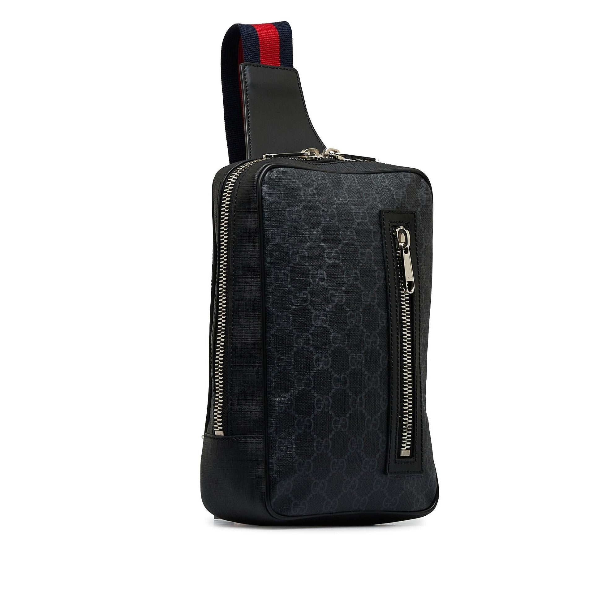 Gucci GG Supreme Soft Zip Web Sling Bag (SHG-cIWp0C)