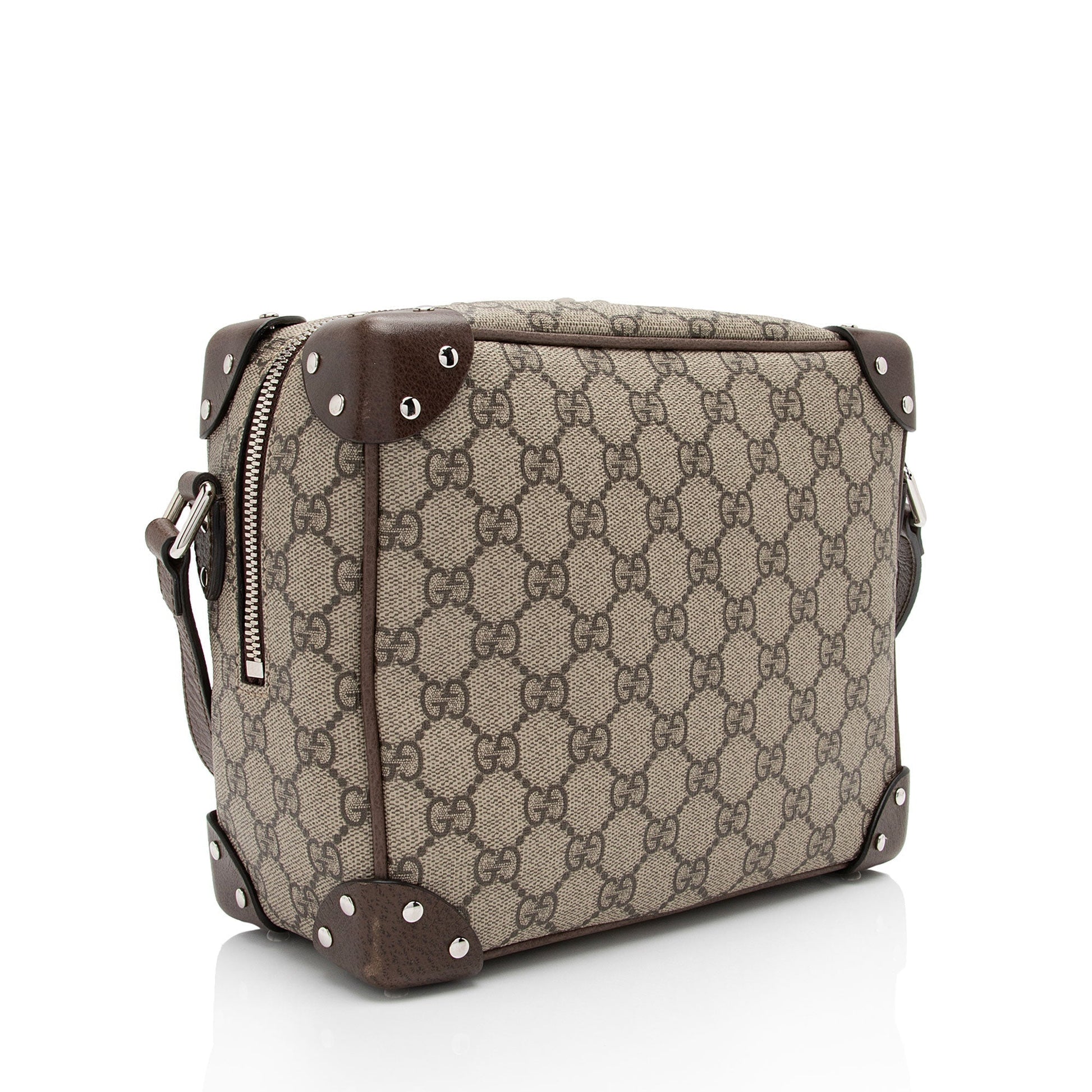 Gucci Leather Canvas Shoulder Bag
