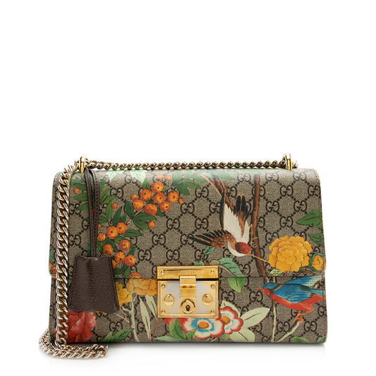 Gucci GG Supreme Tian Padlock Shoulder Bag (SHF-21600)