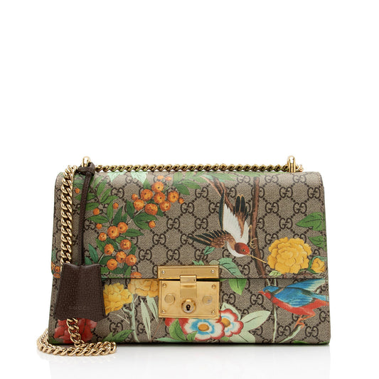 Gucci GG Supreme Tian Padlock Shoulder Bag (SHF-DYWYrW)