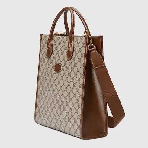 GUCCI GG SUPREME VERTICAL MEDIUM TOTE BAG