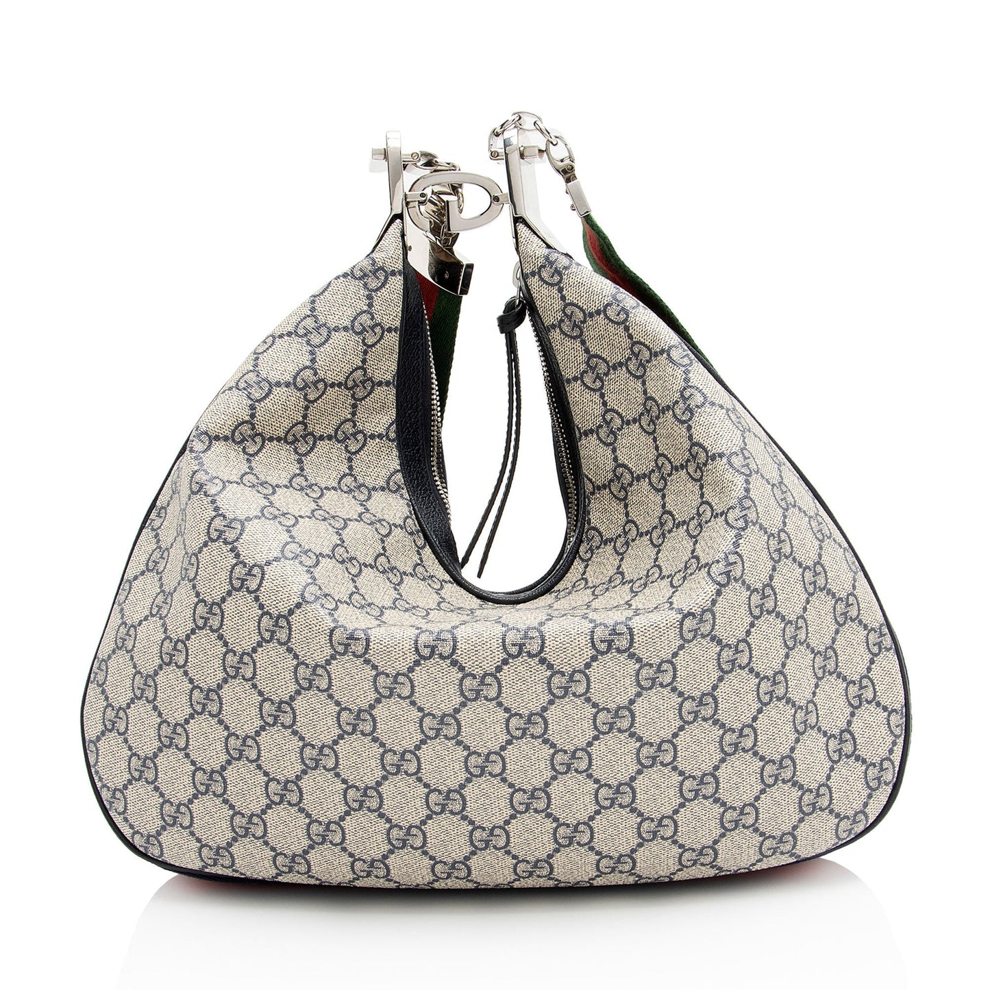 Gucci GG Supreme Web Attache Large Shoulder Bag