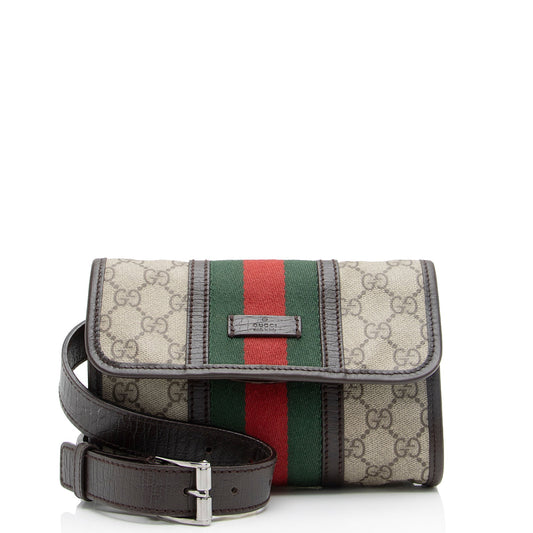 Gucci GG Supreme Web Belt Bag (SHF-Bdkuvr)