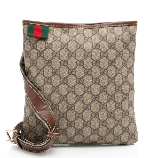Gucci Nylon Leather Canvas Shoulder Bag