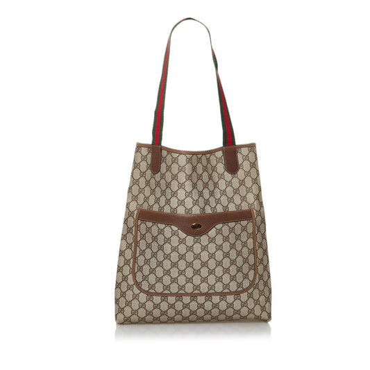 Gucci GG Supreme Web Tote Bag (SHG-29825)