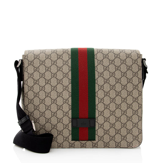Gucci GG Supreme Web Messenger Bag (SHF-21187)
