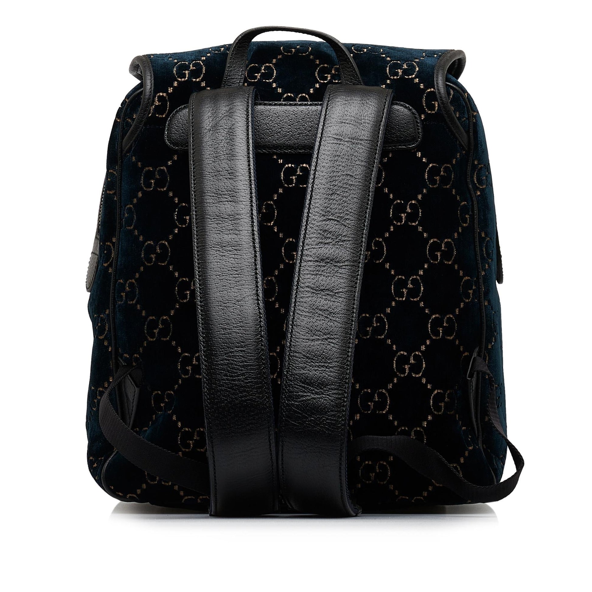 Gucci GG Velvet Double Buckle Backpack (SHG-ew8ThP)
