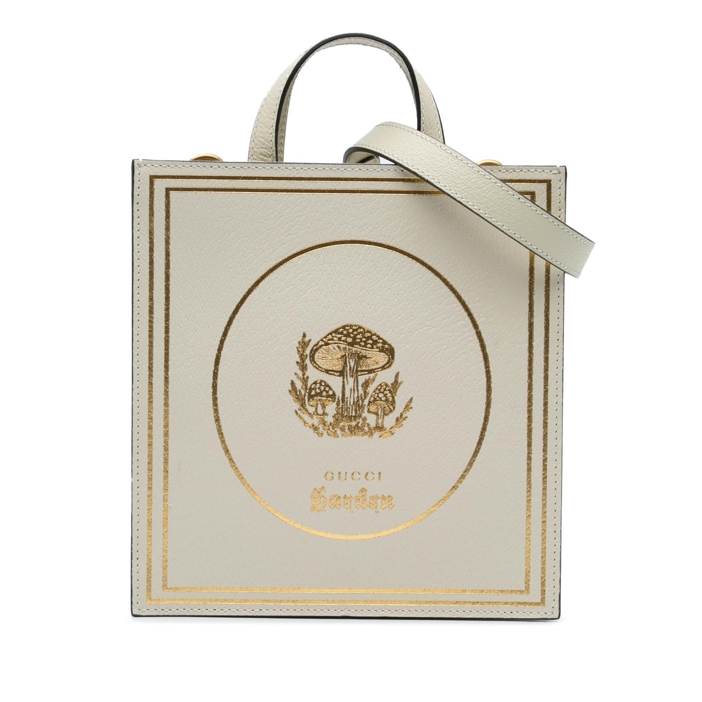 Gucci Garden Calfskin Mushrooms Vertical Shopping Tote