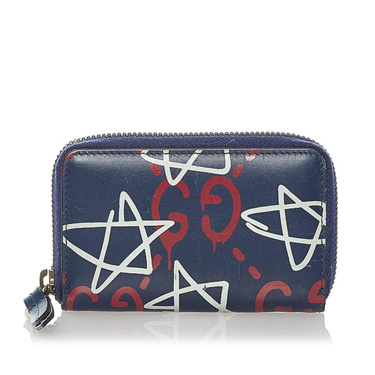 Gucci Gucci Ghost Leather Coin Pouch (SHG-31037)